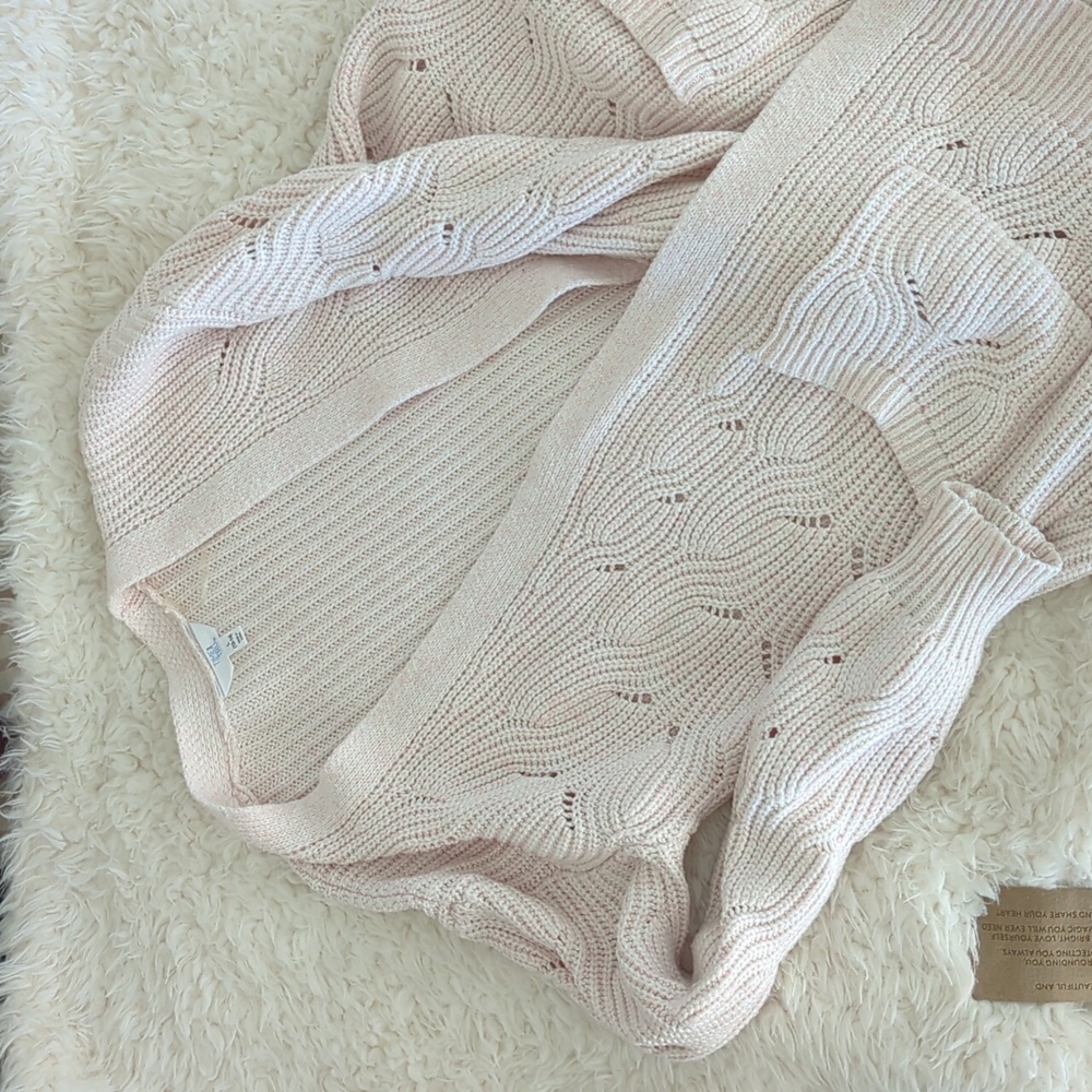 Light Pink Cardigan Sweater